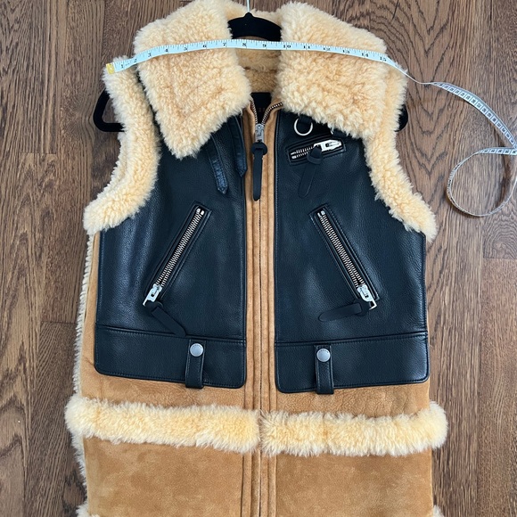 Coach shearling and leather vest XXS - Picture 8 of 11
